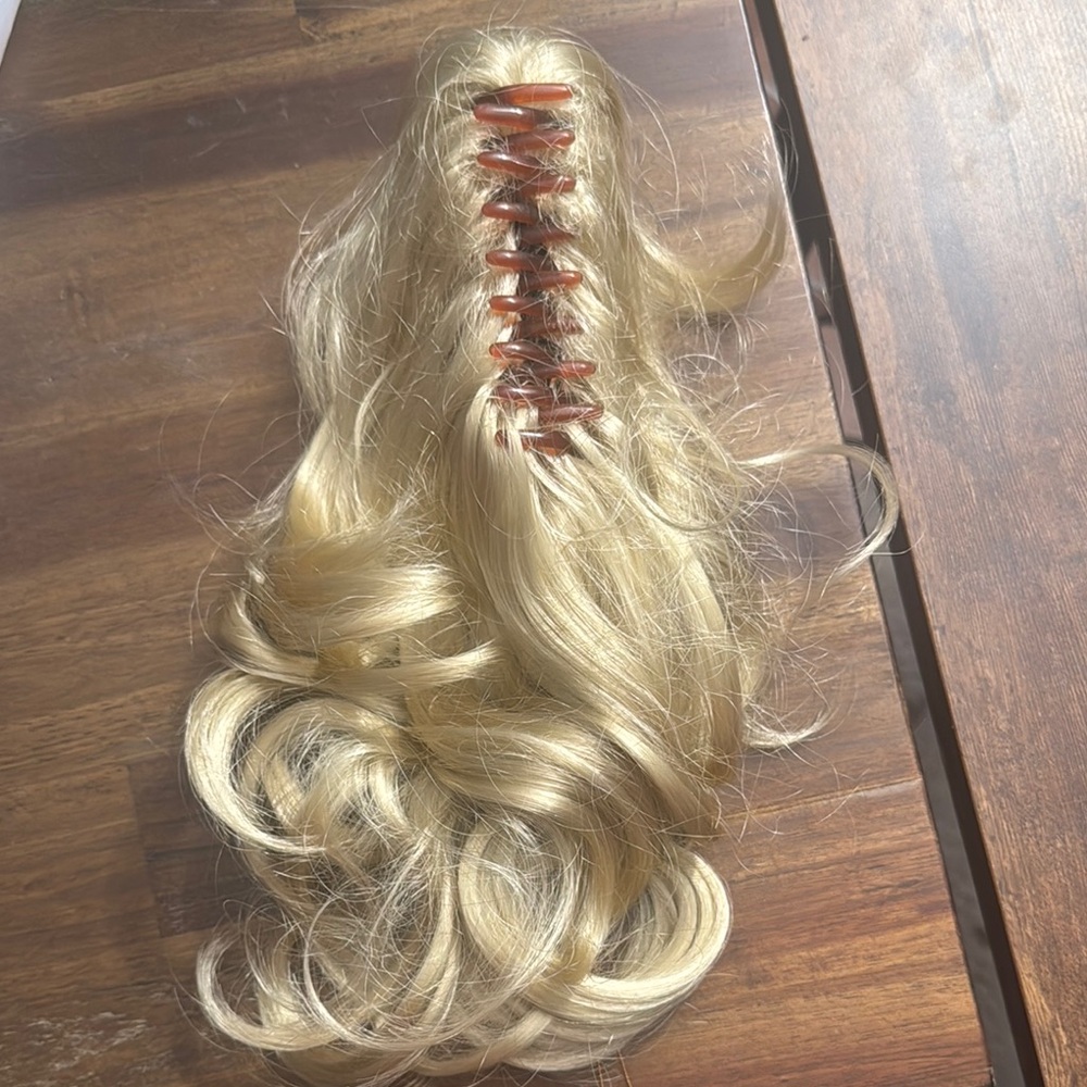 Blonde Hair Extension with Clip